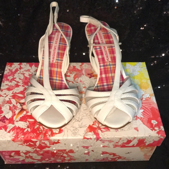 Chinese Laundry White Slingbacks NWT Sz 7.5 - Picture 6 of 7